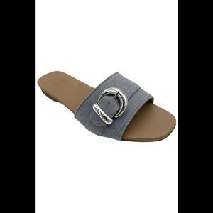 Naturalizer Women's Santiago Slide Sandals Denim Blue - Wide